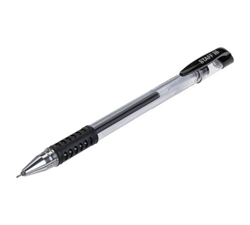 Ручка гелевая с грипом STAFF "Basic Needle" GP-679, ЧЕРНАЯ, игольчатый узел 0,5 мм, линия письма 0,35 мм, 143679 Ручка гелевая с грипом STAFF "Basic Needle" GP-679, ЧЕРНАЯ, игольчатый узел 0,5 мм, линия письма 0,35 мм, 143679