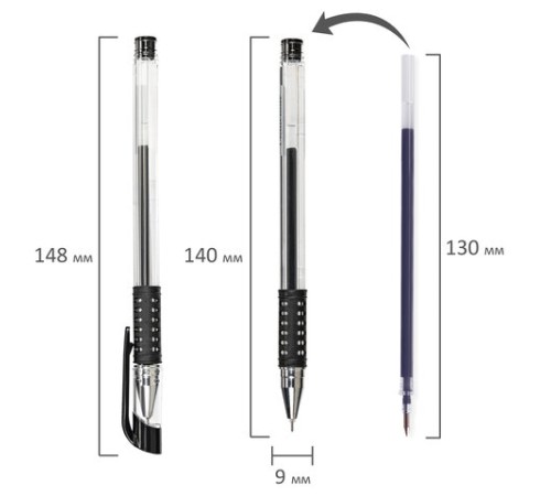 Ручка гелевая с грипом STAFF "Basic Needle" GP-679, ЧЕРНАЯ, игольчатый узел 0,5 мм, линия письма 0,35 мм, 143679 Ручка гелевая с грипом STAFF "Basic Needle" GP-679, ЧЕРНАЯ, игольчатый узел 0,5 мм, линия письма 0,35 мм, 143679