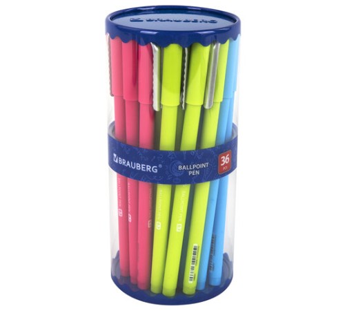 Ручка шариковая BRAUBERG SOFT TOUCH STICK "NEON", СИНЯЯ, мягкое покрытие, корпус ассорти, узел 0,7 мм, 143697 Ручка шариковая BRAUBERG SOFT TOUCH STICK "NEON", СИНЯЯ, мягкое покрытие, корпус ассорти, узел 0,7 мм, 143697
