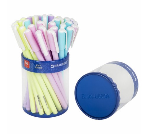 Ручка шариковая BRAUBERG SOFT TOUCH STICK "PASTEL" СИНЯЯ, мягкое покрытие, корпус ассорти, узел 0,7 мм, 143698 Ручка шариковая BRAUBERG SOFT TOUCH STICK "PASTEL" СИНЯЯ, мягкое покрытие, корпус ассорти, узел 0,7 мм, 143698