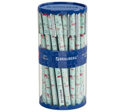 Ручка шариковая BRAUBERG SOFT TOUCH STICK "FLAMINGO", СИНЯЯ, мягкое покрытие, узел 0,7 мм, 143705 Ручка шариковая BRAUBERG SOFT TOUCH STICK "FLAMINGO", СИНЯЯ, мягкое покрытие, узел 0,7 мм, 143705