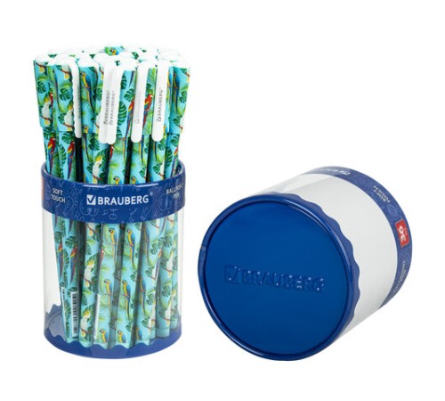 Ручка шариковая BRAUBERG SOFT TOUCH STICK "PARROTS", СИНЯЯ, мягкое покрытие, узел 0,7 мм, 143706 Ручка шариковая BRAUBERG SOFT TOUCH STICK "PARROTS", СИНЯЯ, мягкое покрытие, узел 0,7 мм, 143706