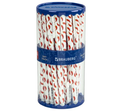 Ручка шариковая BRAUBERG SOFT TOUCH STICK "CHILI PEPPER", СИНЯЯ, мягкое покрытие, узел 0,7 мм, 143708 Ручка шариковая BRAUBERG SOFT TOUCH STICK "CHILI PEPPER", СИНЯЯ, мягкое покрытие, узел 0,7 мм, 143708