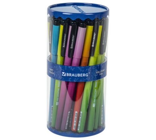Ручка шариковая BRAUBERG SOFT TOUCH GRIP "GRADE NEON", СИНЯЯ, мягкое покрытие, ассорти, узел 0,7 мм, 143710 Ручка шариковая BRAUBERG SOFT TOUCH GRIP "GRADE NEON", СИНЯЯ, мягкое покрытие, ассорти, узел 0,7 мм, 143710