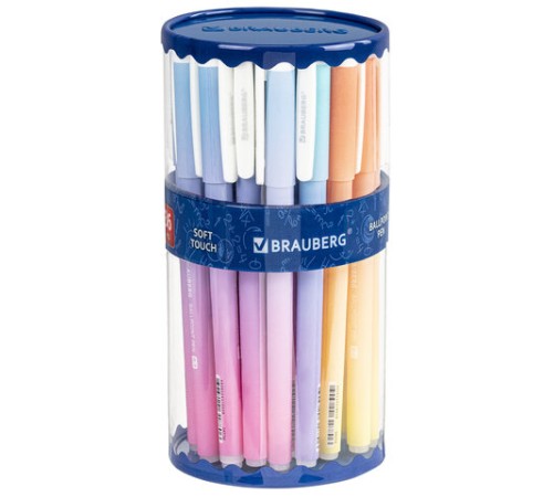 Ручка шариковая BRAUBERG SOFT TOUCH GRIP "GRADE PASTEL", СИНЯЯ, мягкое покрытие, ассорти, узел 0,7 мм, 143711 Ручка шариковая BRAUBERG SOFT TOUCH GRIP "GRADE PASTEL", СИНЯЯ, мягкое покрытие, ассорти, узел 0,7 мм, 143711