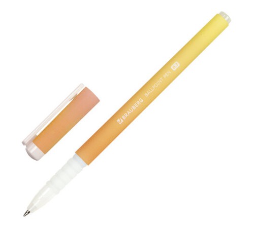 Ручка шариковая BRAUBERG SOFT TOUCH GRIP "GRADE PASTEL", СИНЯЯ, мягкое покрытие, ассорти, узел 0,7 мм, 143711 Ручка шариковая BRAUBERG SOFT TOUCH GRIP "GRADE PASTEL", СИНЯЯ, мягкое покрытие, ассорти, узел 0,7 мм, 143711