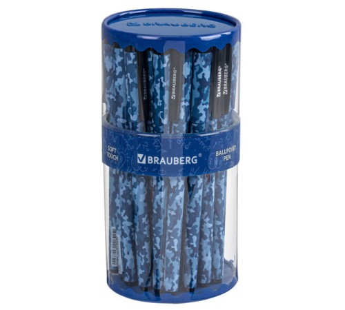 Ручка шариковая BRAUBERG SOFT TOUCH GRIP "MILITARY", СИНЯЯ, мягкое покрытие, узел 0,7 мм, 143713 Ручка шариковая BRAUBERG SOFT TOUCH GRIP "MILITARY", СИНЯЯ, мягкое покрытие, узел 0,7 мм, 143713