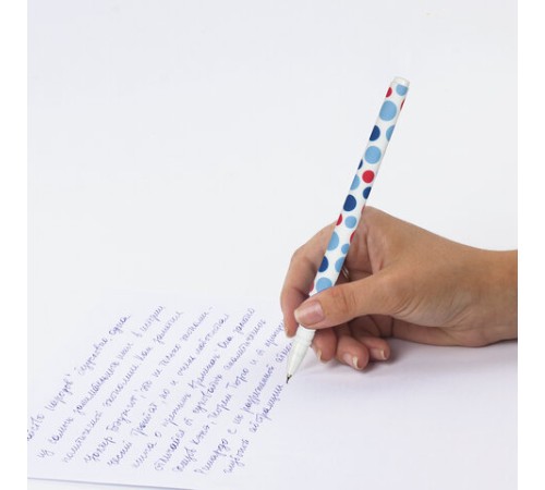 Ручка шариковая BRAUBERG SOFT TOUCH GRIP "DOTS", СИНЯЯ, мягкое покрытие, ассорти, узел 0,7 мм, 143722 Ручка шариковая BRAUBERG SOFT TOUCH GRIP "DOTS", СИНЯЯ, мягкое покрытие, ассорти, узел 0,7 мм, 143722