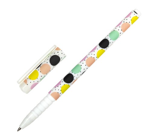 Ручка шариковая BRAUBERG SOFT TOUCH GRIP "DOTS", СИНЯЯ, мягкое покрытие, ассорти, узел 0,7 мм, 143722 Ручка шариковая BRAUBERG SOFT TOUCH GRIP "DOTS", СИНЯЯ, мягкое покрытие, ассорти, узел 0,7 мм, 143722
