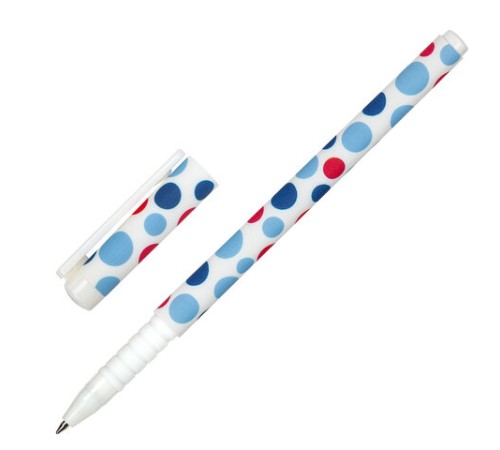 Ручка шариковая BRAUBERG SOFT TOUCH GRIP "DOTS", СИНЯЯ, мягкое покрытие, ассорти, узел 0,7 мм, 143722 Ручка шариковая BRAUBERG SOFT TOUCH GRIP "DOTS", СИНЯЯ, мягкое покрытие, ассорти, узел 0,7 мм, 143722