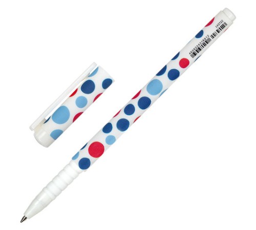 Ручка шариковая BRAUBERG SOFT TOUCH GRIP "DOTS", СИНЯЯ, мягкое покрытие, ассорти, узел 0,7 мм, 143722 Ручка шариковая BRAUBERG SOFT TOUCH GRIP "DOTS", СИНЯЯ, мягкое покрытие, ассорти, узел 0,7 мм, 143722