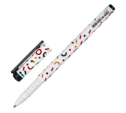 Ручка шариковая BRAUBERG SOFT TOUCH GRIP "CONFETTI", СИНЯЯ, мягкое покрытие, узел 0,7 мм, 143723 Ручка шариковая BRAUBERG SOFT TOUCH GRIP "CONFETTI", СИНЯЯ, мягкое покрытие, узел 0,7 мм, 143723