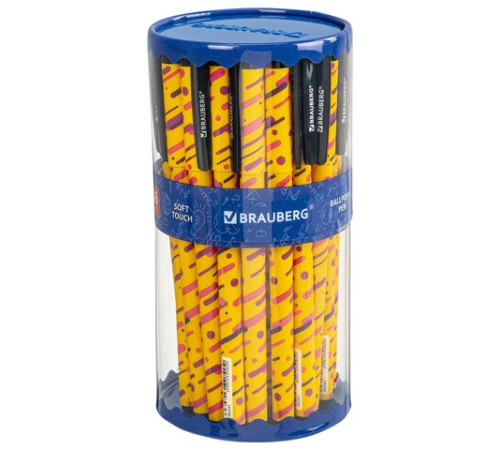 Ручка шариковая BRAUBERG SOFT TOUCH GRIP "LINES", СИНЯЯ, мягкое покрытие, узел 0,7 мм, 143724 Ручка шариковая BRAUBERG SOFT TOUCH GRIP "LINES", СИНЯЯ, мягкое покрытие, узел 0,7 мм, 143724