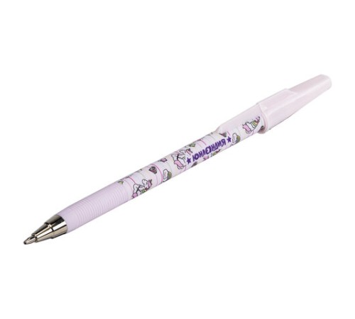 Ручка шариковая ЮНЛАНДИЯ "UNICORN", синяя, SOFT TOUCH покрытие, узел 0,7 мм, линия письма 0,35 мм, 143726