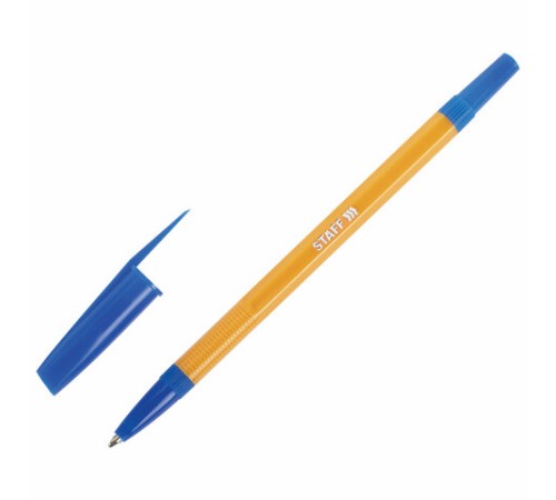 Ручка шариковая STAFF "Basic BP-03 Orange", СИНЯЯ, корпус оранжевый, узел 1 мм, линия письма 0,5 мм, 143741 Ручка шариковая STAFF "Basic BP-03 Orange", СИНЯЯ, корпус оранжевый, узел 1 мм, линия письма 0,5 мм, 143741
