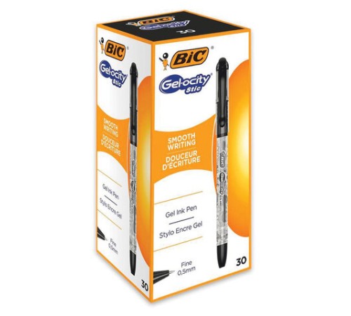 Ручка гелевая с грипом BIC "Gelocity Stic", ЧЕРНАЯ, узел 0,5 мм, линия письма 0,29 мм, CEL1010266 Ручка гелевая с грипом BIC "Gelocity Stic", ЧЕРНАЯ, узел 0,5 мм, линия письма 0,29 мм, CEL1010266