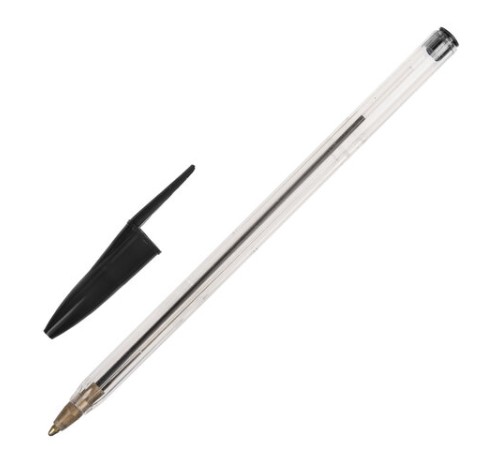 Ручка шариковая STAFF Basic Budget BP-02, письмо 500 м, ЧЕРНАЯ, длина корпуса 13,5 см, линия письма 0,5 мм, 143759 Ручка шариковая STAFF Basic Budget BP-02, письмо 500 м, ЧЕРНАЯ, длина корпуса 13,5 см, линия письма 0,5 мм, 143759
