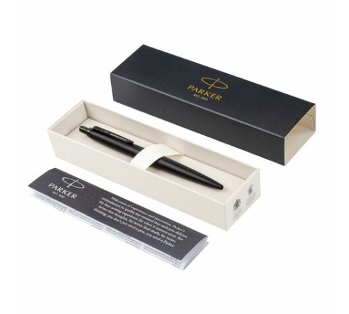 Ручка шариковая PARKER "Jotter XL Monochrome Black BT", корпус черный, нержавеющая сталь, синяя, 2122753