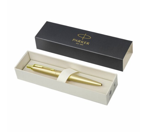 Ручка шариковая PARKER "Jotter XL Monochrome Gold GT", корпус золотой, нержавеющая сталь, синяя,2122754
