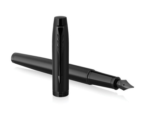 Ручка перьевая PARKER "IM Achromatic Black BT", черный матовый, нержавеющая сталь, синяя, 2127741 Ручка перьевая PARKER "IM Achromatic Black BT", черный матовый, нержавеющая сталь, синяя, 2127741