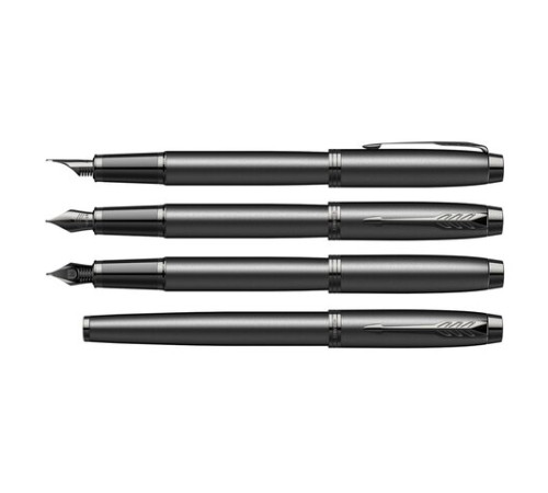 Ручка перьевая PARKER "IM Achromatic Black BT", черный матовый, нержавеющая сталь, синяя, 2127741 Ручка перьевая PARKER "IM Achromatic Black BT", черный матовый, нержавеющая сталь, синяя, 2127741