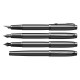 Ручка перьевая PARKER "IM Achromatic Black BT", черный матовый, нержавеющая сталь, синяя, 2127741