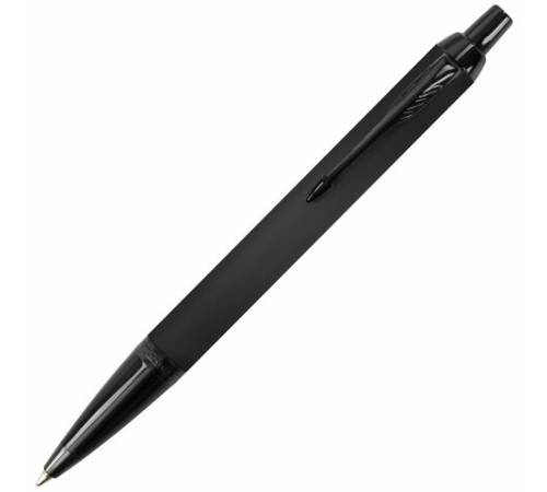 Ручка шариковая PARKER "IM Achromatic Black BT", черный матовый, нержавеющая сталь, синяя, 2127618