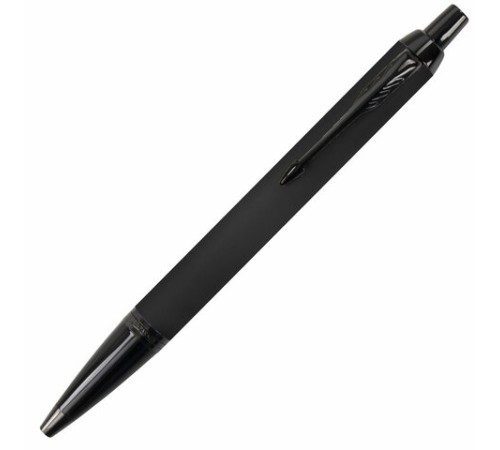 Ручка шариковая PARKER "IM Achromatic Black BT", черный матовый, нержавеющая сталь, синяя, 2127618