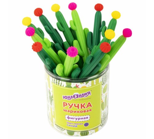 Ручка фигурная шариковая ЮНЛАНДИЯ "Кактус", мягкий силиконовый корпус, ассорти, СИНЯЯ, пишущий узел 0,7 мм, 143774 Ручка фигурная шариковая ЮНЛАНДИЯ "Кактус", мягкий силиконовый корпус, ассорти, СИНЯЯ, пишущий узел 0,7 мм, 143774