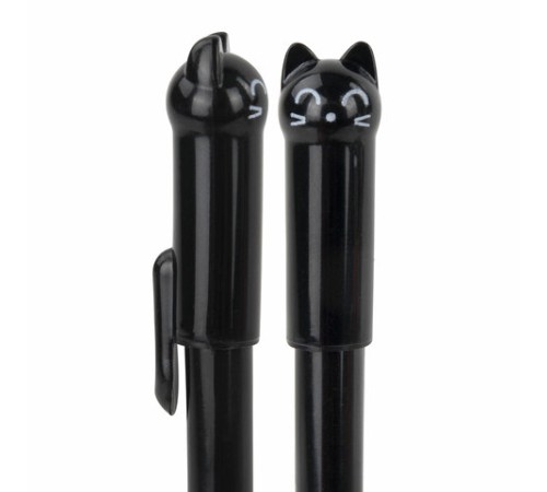 Ручка фигурная шариковая ЮНЛАНДИЯ "Котик", корпус ассорти, СИНЯЯ, пишущий узел 0,7 мм, 143787
