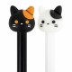 Ручка с топпером шариковая ЮНЛАНДИЯ "Кошка", корпус ассорти, СИНЯЯ, пишущий узел 0,7 мм, 143804