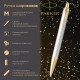 Ручка шариковая PARKER "IM Premium Pearl GT", жемчужный лак, позолота, синяя, 2143643