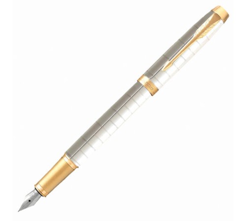 Ручка перьевая PARKER "IM Premium Pearl GT", корпус жемчужный лак, позолоченные детали, синяя, 2143649 Ручка перьевая PARKER "IM Premium Pearl GT", корпус жемчужный лак, позолоченные детали, синяя, 2143649
