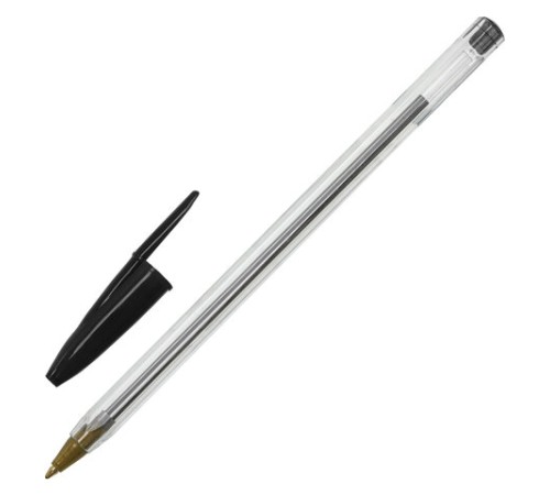 Ручка шариковая STAFF "Basic Budget BP-04", ЧЕРНАЯ, линия письма 0,5 мм, с штрихкодом, 143869 Ручка шариковая STAFF "Basic Budget BP-04", ЧЕРНАЯ, линия письма 0,5 мм, с штрихкодом, 143869