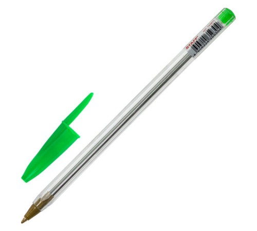 Ручка шариковая STAFF "Basic Budget BP-04", ЗЕЛЕНАЯ, линия письма 0,5 мм, с штрихкодом, 143871 Ручка шариковая STAFF "Basic Budget BP-04", ЗЕЛЕНАЯ, линия письма 0,5 мм, с штрихкодом, 143871
