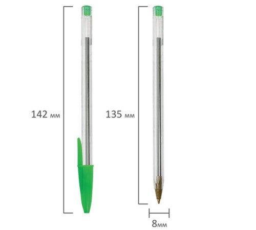 Ручка шариковая STAFF "Basic Budget BP-04", ЗЕЛЕНАЯ, линия письма 0,5 мм, с штрихкодом, 143871 Ручка шариковая STAFF "Basic Budget BP-04", ЗЕЛЕНАЯ, линия письма 0,5 мм, с штрихкодом, 143871