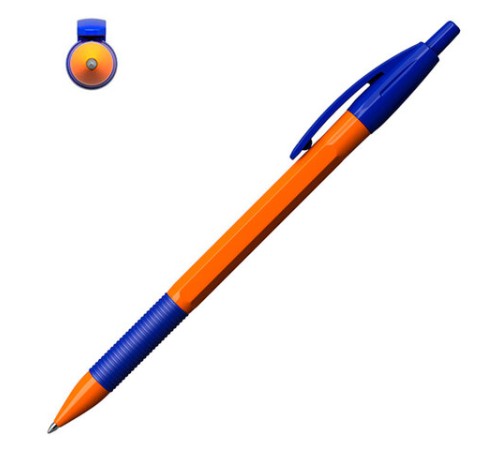 Ручка шариковая автоматическая с грипом ERICH KRAUSE "R-301 Orange", СИНЯЯ, узел 1,0 мм, линия письма 0,35 мм, 46762 Ручка шариковая автоматическая с грипом ERICH KRAUSE "R-301 Orange", СИНЯЯ, узел 1,0 мм, линия письма 0,35 мм, 46762