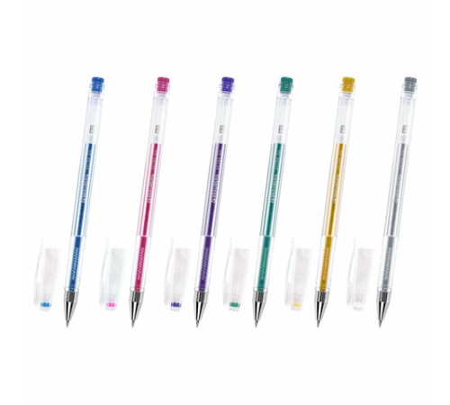 Ручки гелевые МЕТАЛЛИК BRAUBERG 