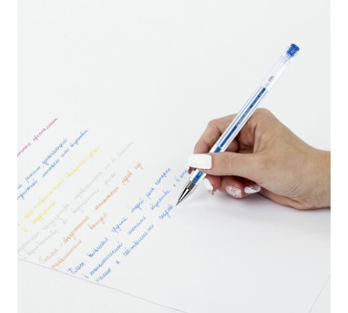 Ручки гелевые МЕТАЛЛИК BRAUBERG 