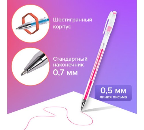 Ручки гелевые НЕОН BRAUBERG 