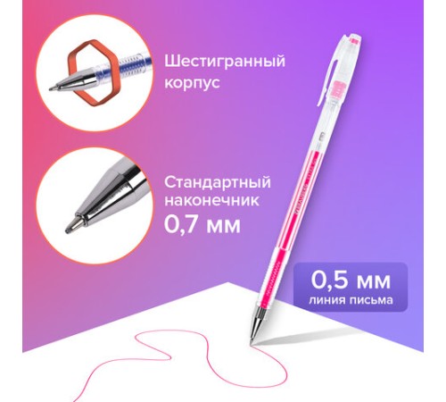 Ручки гелевые НЕОН BRAUBERG 