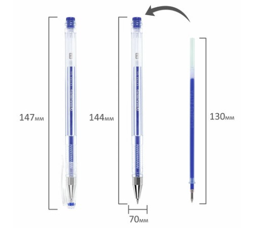 Ручки гелевые НЕОН BRAUBERG 