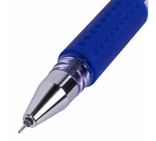 Ручка гелевая с грипом BRAUBERG "EXTRA GT NEEDLE", СИНЯЯ, игольчатый узел 0,5 мм, линия 0,35 мм, 143916