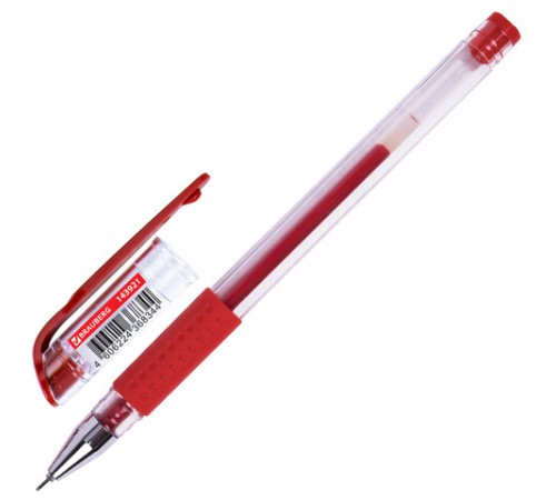Ручка гелевая с грипом BRAUBERG "EXTRA GT NEEDLE", КРАСНАЯ, игольчатый узел 0,5 мм, линия 0,35 мм, 143921 Ручка гелевая с грипом BRAUBERG "EXTRA GT NEEDLE", КРАСНАЯ, игольчатый узел 0,5 мм, линия 0,35 мм, 143921