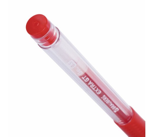 Ручка гелевая с грипом BRAUBERG "EXTRA GT NEEDLE", КРАСНАЯ, игольчатый узел 0,5 мм, линия 0,35 мм, 143921 Ручка гелевая с грипом BRAUBERG "EXTRA GT NEEDLE", КРАСНАЯ, игольчатый узел 0,5 мм, линия 0,35 мм, 143921