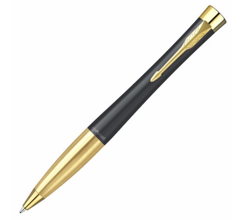 Ручка шариковая PARKER "Urban Muted Black GT", корпус черный, позолоченные детали, синяя, 2143640 Ручка шариковая PARKER "Urban Muted Black GT", корпус черный, позолоченные детали, синяя, 2143640