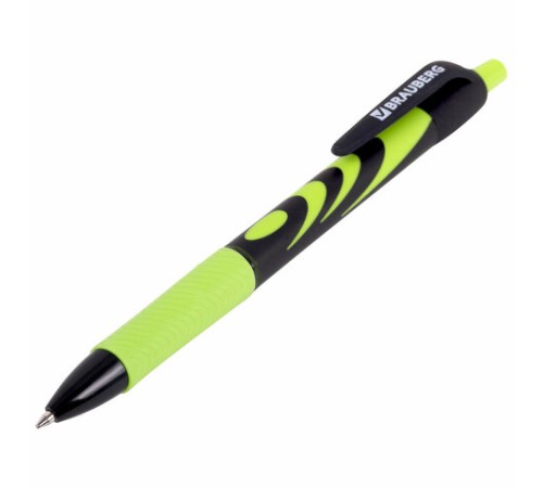 Ручка шариковая автоматическая BRAUBERG ULTRA-RT NEON, СИНЯЯ, 0,7 мм, линия 0,35 мм, 143932