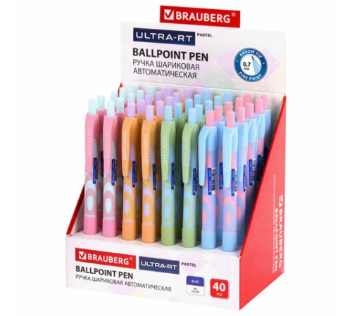 Ручка шариковая автоматическая BRAUBERG ULTRA-RT PASTEL, СИНЯЯ, 0,7 мм, линия 0,35 мм, 143933 Ручка шариковая автоматическая BRAUBERG ULTRA-RT PASTEL, СИНЯЯ, 0,7 мм, линия 0,35 мм, 143933