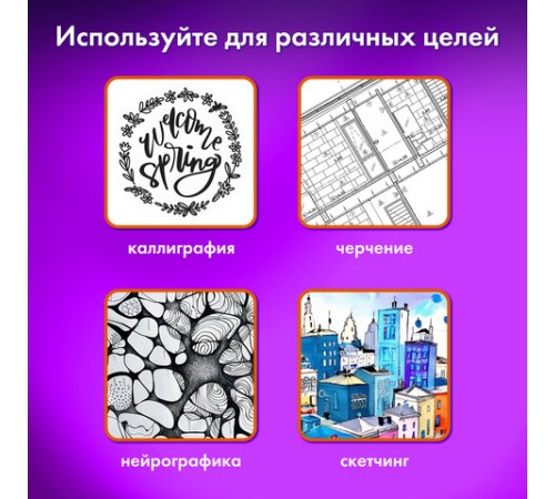 Капиллярные ручки линеры 9 шт., черные, 0,05-0,8 мм / Кисть S, BRAUBERG ART DEBUT, 143944 Капиллярные ручки линеры 9 шт., черные, 0,05-0,8 мм / Кисть S, BRAUBERG ART DEBUT, 143944