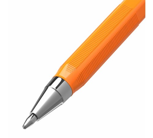 Ручки шариковые BRAUBERG "M-500 ORANGE", НАБОР 4 шт., СИНИЕ, узел 0,7 мм, линия письма 0,35 мм, 143950